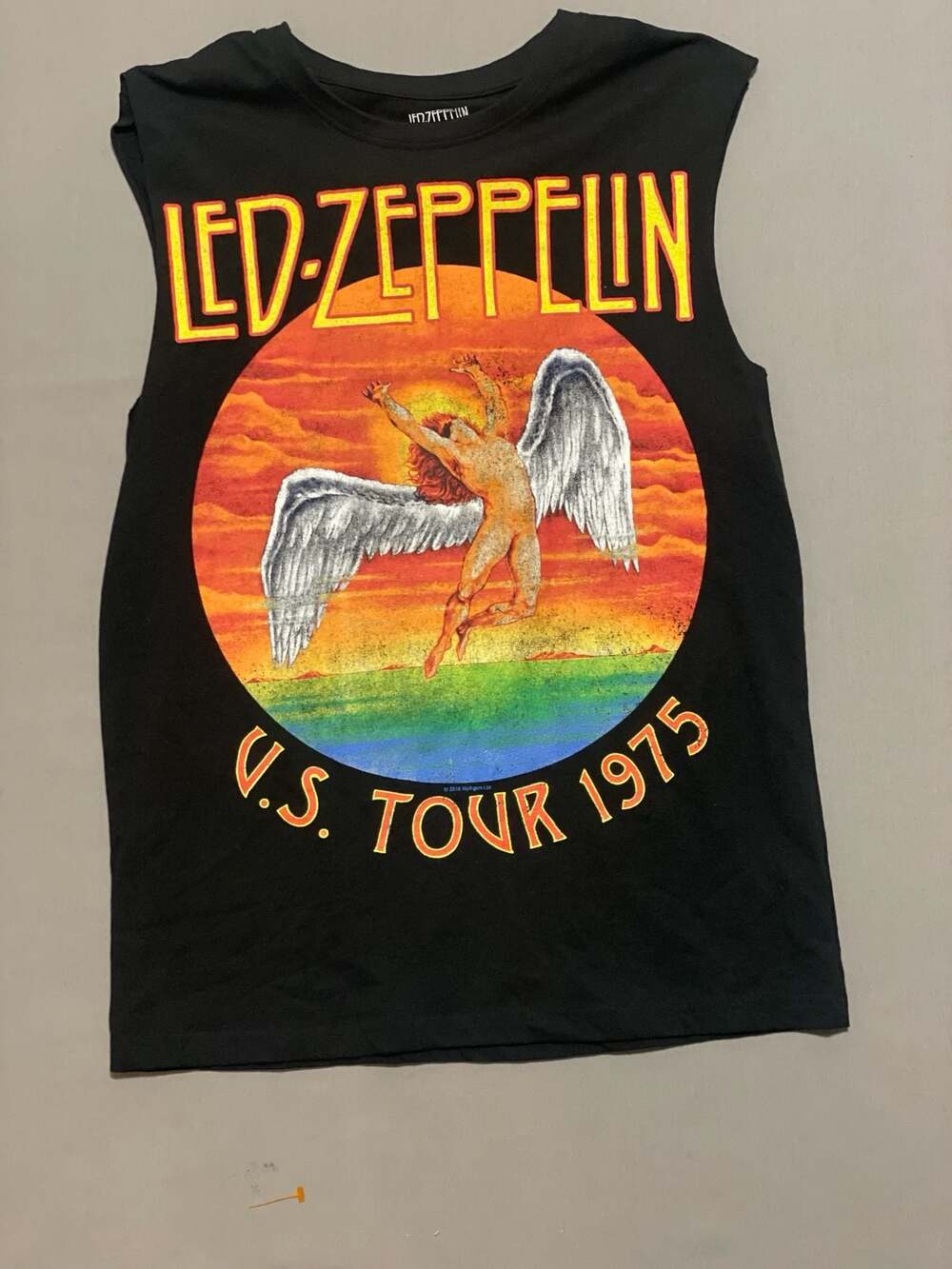 Led Zeppelin U.S. Tour 1975 Graphic Muscle Tee Size S